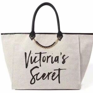 Victoria's Secret Black and Cream Tote